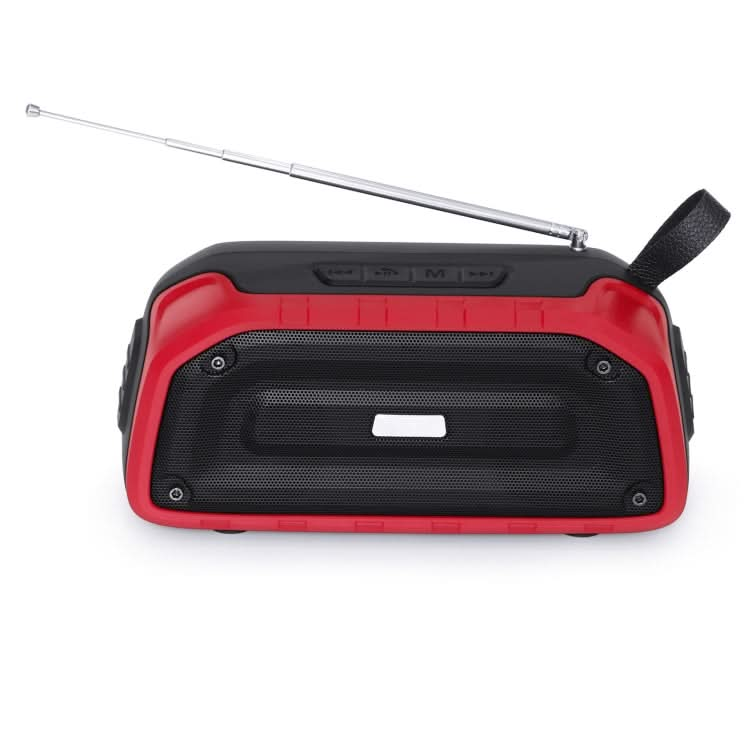 New Rixing NR-906FM TWS Waterproof Bluetooth Speaker Support Hands-free Call / FM with Handle & Antenna