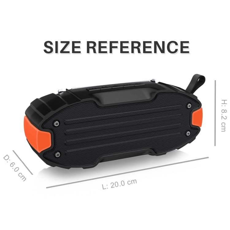 New Rixing NR-907FM TWS Outdoor Bluetooth Speaker Support Hands-free Call / FM with Handle & Antenna