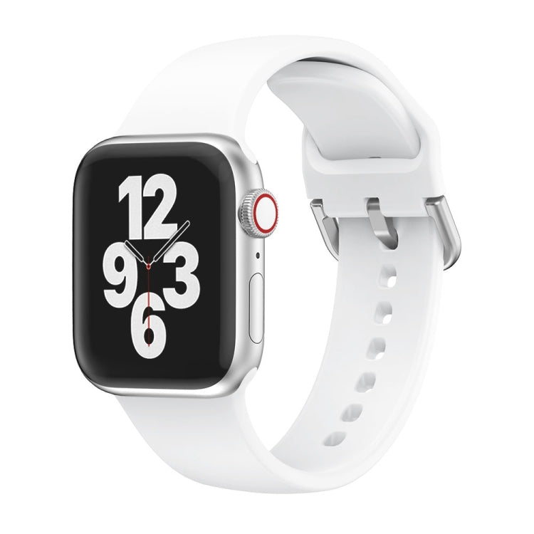 Single-color Silicone Buckle Replacement Strap Watchband For Apple Watch Series