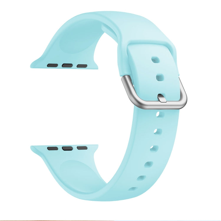 Single-color Silicone Buckle Replacement Strap Watchband For Apple Watch Series