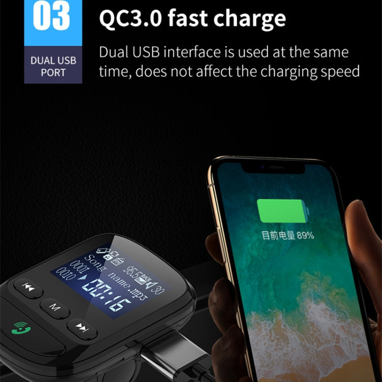 BT06 1.4 inch Car MP3 Player FM Transmitter QC3.0 Quick Charge Support Bluetooth Handsfree / TF Card ÎҵÄÉ̵ê