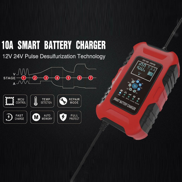 FOXSUR 10A 12V 7-segment Motorcycle / Car Smart Battery Charger ÎҵÄÉ̵ê