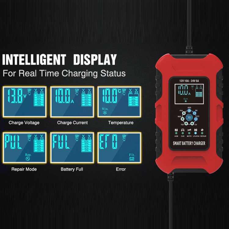 FOXSUR 10A 12V 7-segment Motorcycle / Car Smart Battery Charger ÎҵÄÉ̵ê