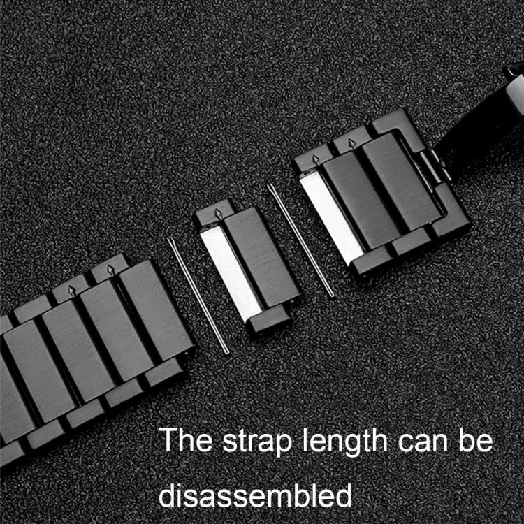 For Samsung Smart Watch One-bead Steel Butterfly Buckle Replacement Strap Watchband