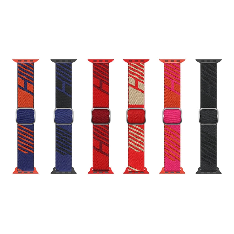 Two-color Nylon Braid Replacement Wrist Strap Watchband For Apple Watch Series