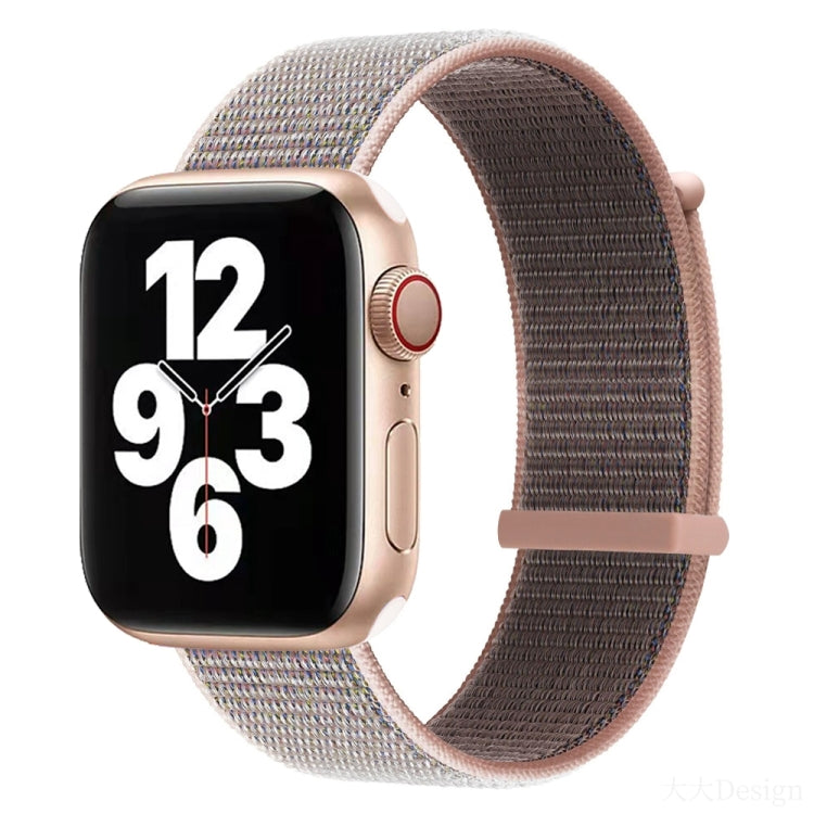 Hook and Loop Fastener Dual Section Replacement Watchband For Apple Watch Series