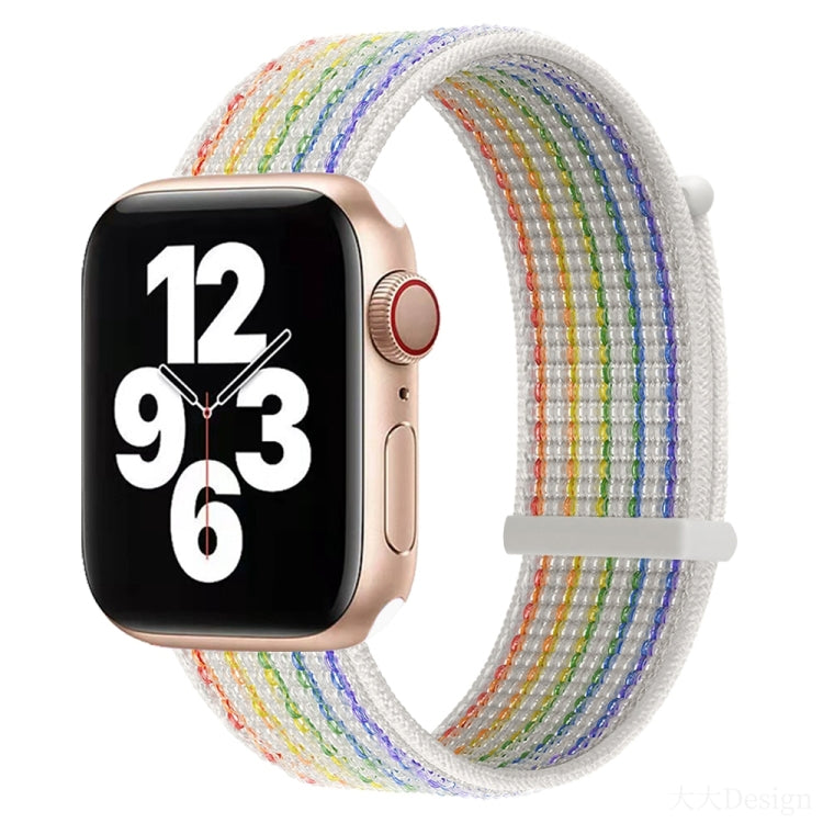 Hook and Loop Fastener Dual Section Replacement Watchband For Apple Watch Series