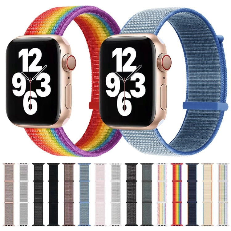 Hook and Loop Fastener Dual Section Replacement Watchband For Apple Watch Series