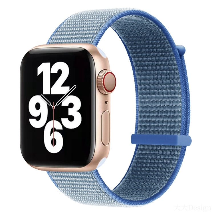 Hook and Loop Fastener Dual Section Replacement Watchband For Apple Watch Series