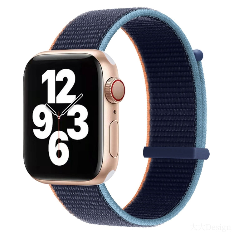 Hook and Loop Fastener Dual Section Replacement Watchband For Apple Watch Series