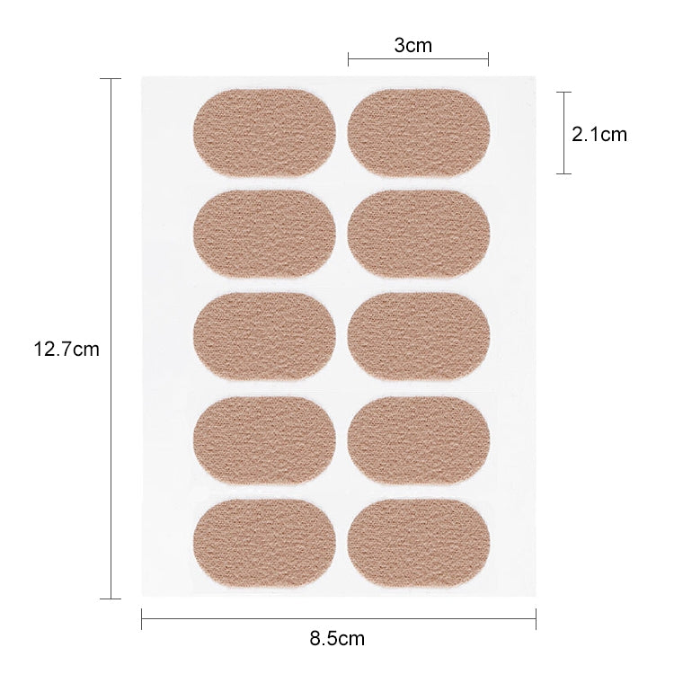 10 PCS 011 Flannel Free Stickers Multifunctional Sweat-absorbent Breathable Wear-resistant Heel Protector, Size: 3 x 2.1cm