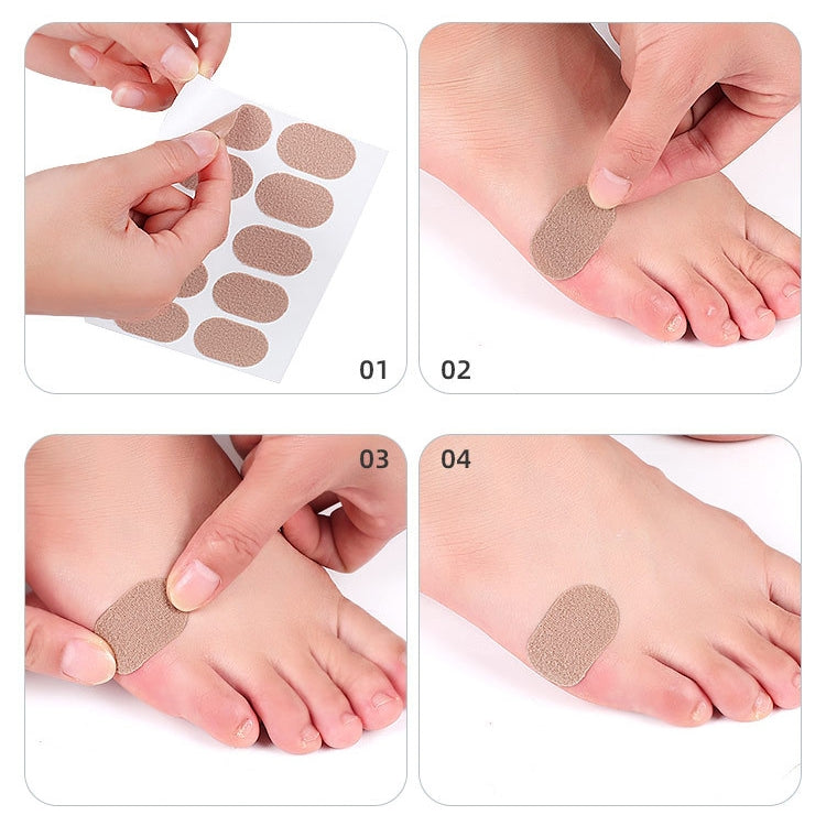 10 PCS 011 Flannel Free Stickers Multifunctional Sweat-absorbent Breathable Wear-resistant Heel Protector, Size: 3 x 2.1cm