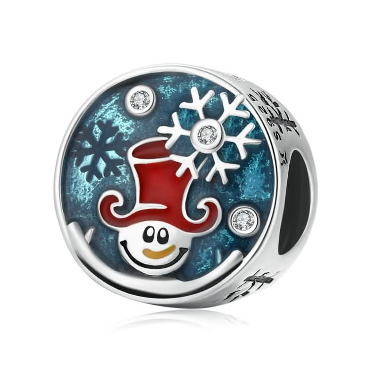 S925 Sterling Silver Clown Snowman Beads DIY Bracelet Necklace Accessories