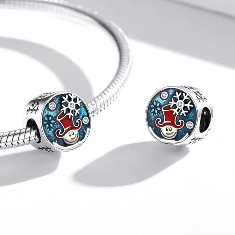 S925 Sterling Silver Clown Snowman Beads DIY Bracelet Necklace Accessories