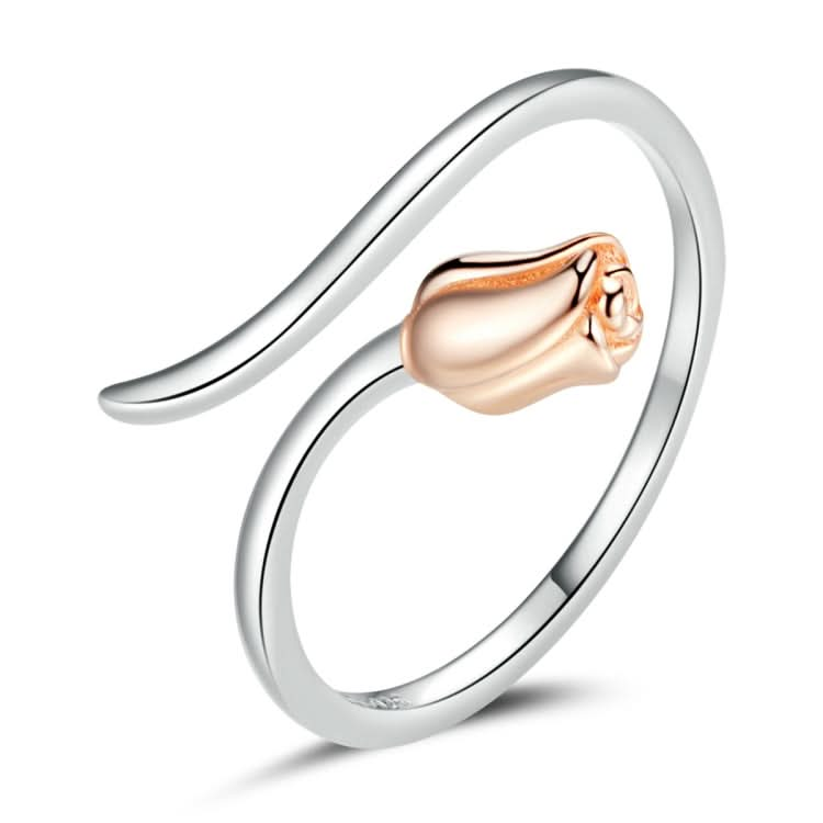 S925 Sterling Silver Rose Women Open Ring Reluova