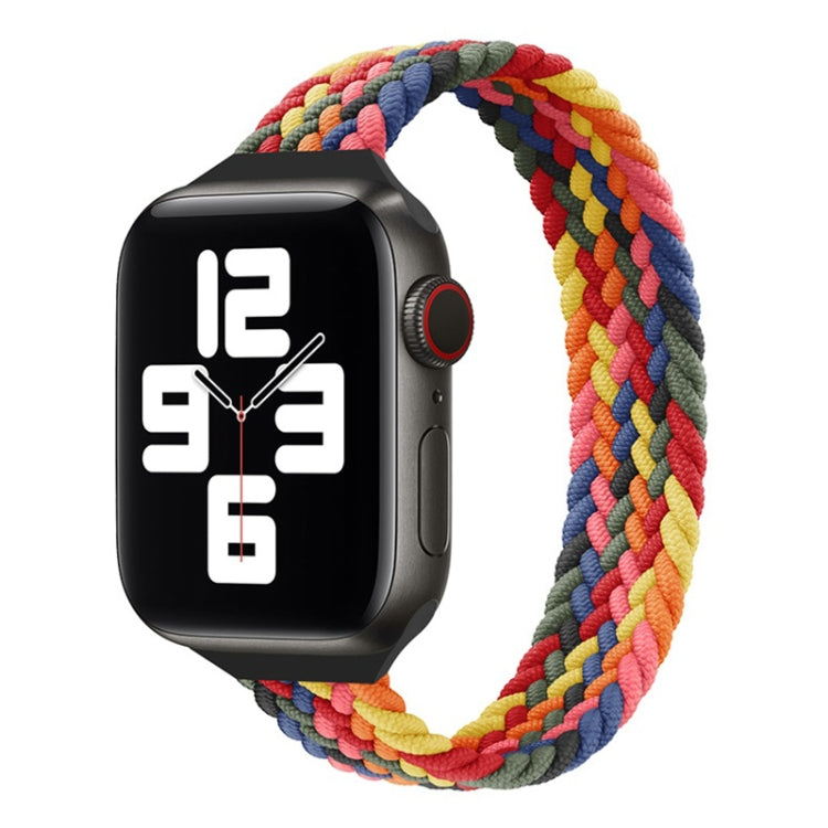 Small Waist Single Loop Nylon Braid Replacement Watchband For Apple Watch Series