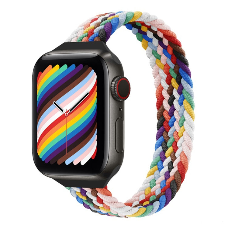 Small Waist Single Loop Nylon Braid Replacement Watchband For Apple Watch Series