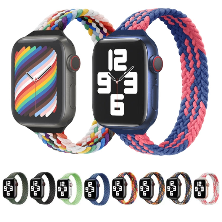 Small Waist Single Loop Nylon Braid Replacement Watchband For Apple Watch Series