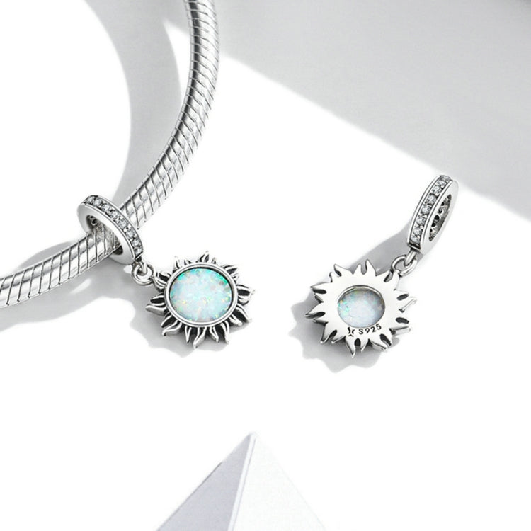 S925 Sterling Silver Opal Little Sun Pendant DIY Bracelet Necklace Accessories