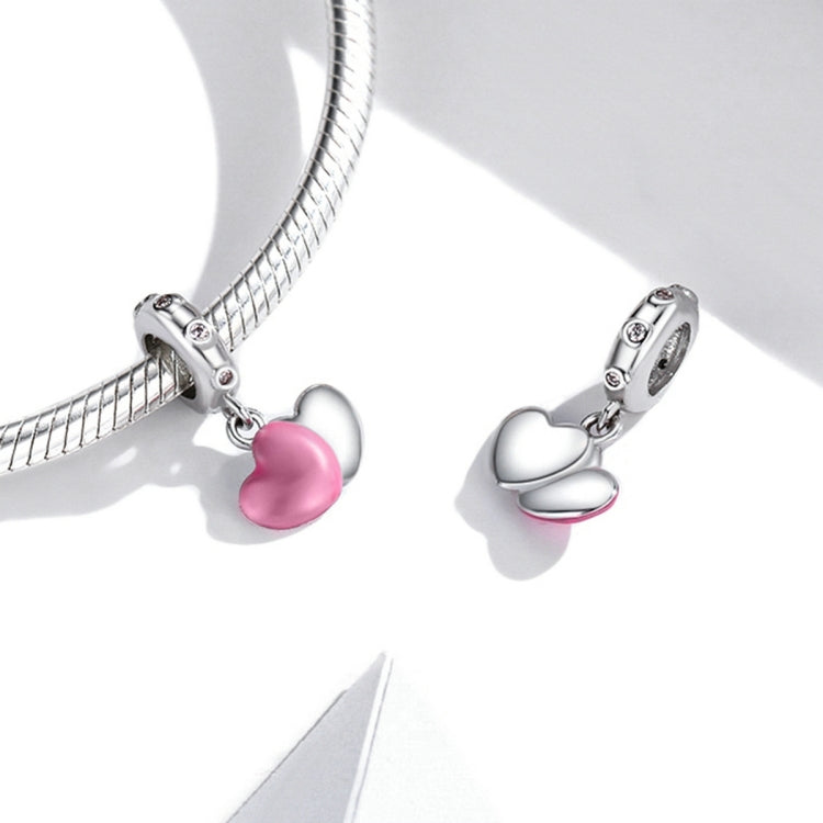 S925 Sterling Silver Double Love Pendant DIY Bracelet Necklace Accessories