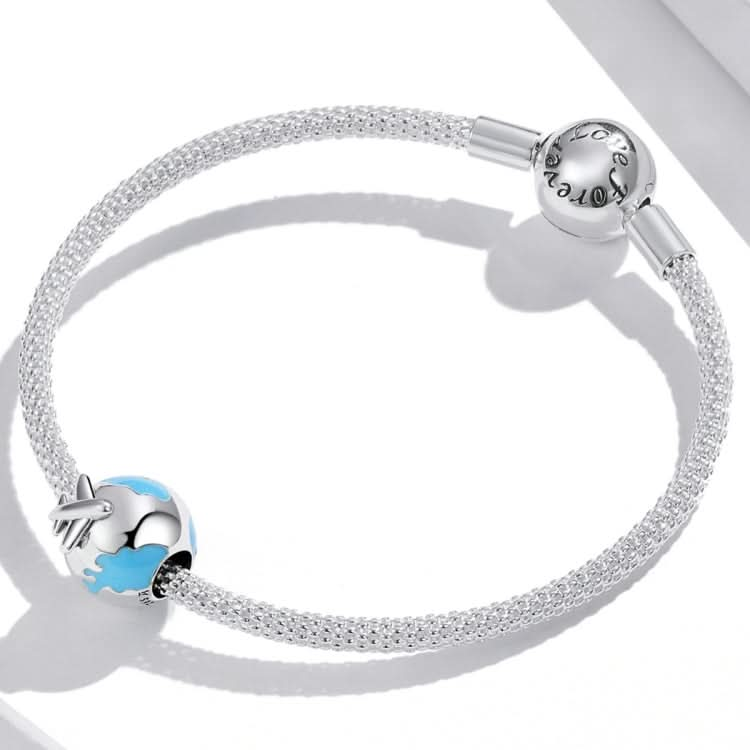 S925 Sterling Silver World Travel Beads DIY Bracelet Necklace Accessories