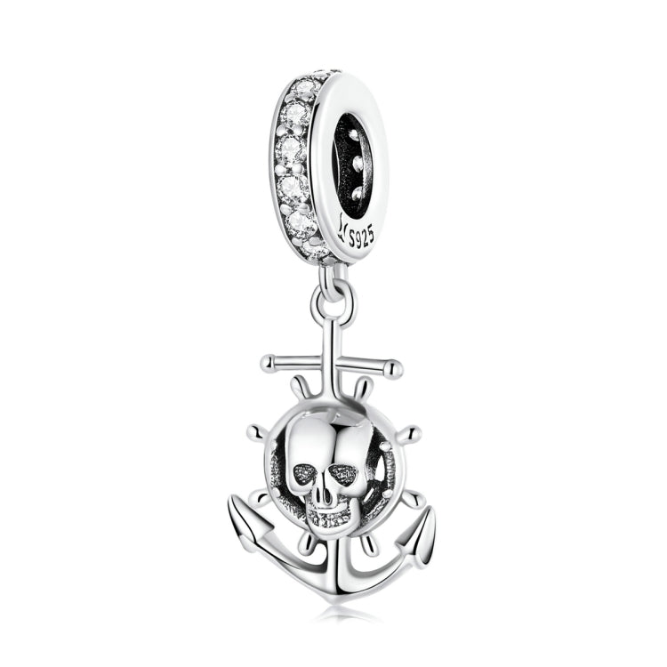 S925 Sterling Silver Pirate Skull Ship Pendant DIY Bracelet Necklace Accessories Reluova