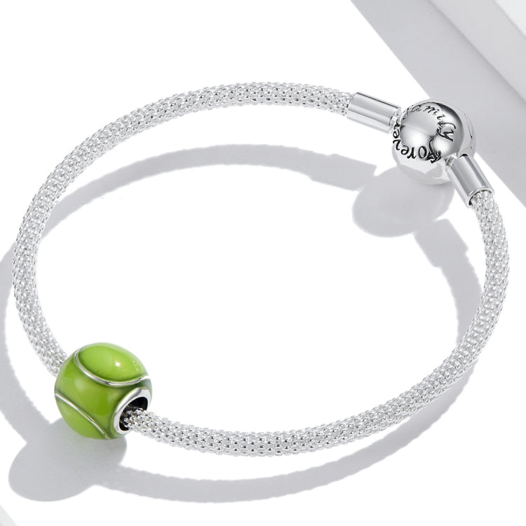 S925 Sterling Silver Green Tennis Beads DIY Bracelet Necklace Accessories