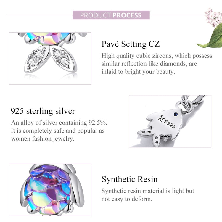 S925 Sterling Silver Fantasy Fish Pendant DIY Bracelet Necklace Accessories