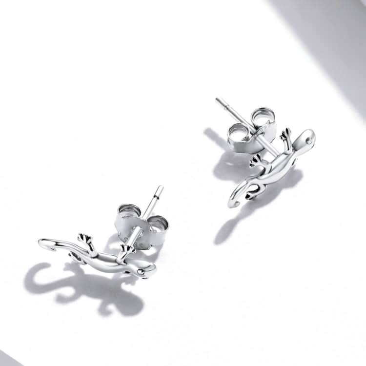 S925 Sterling Silver Creative Gecko Ear Studs Women Earrings