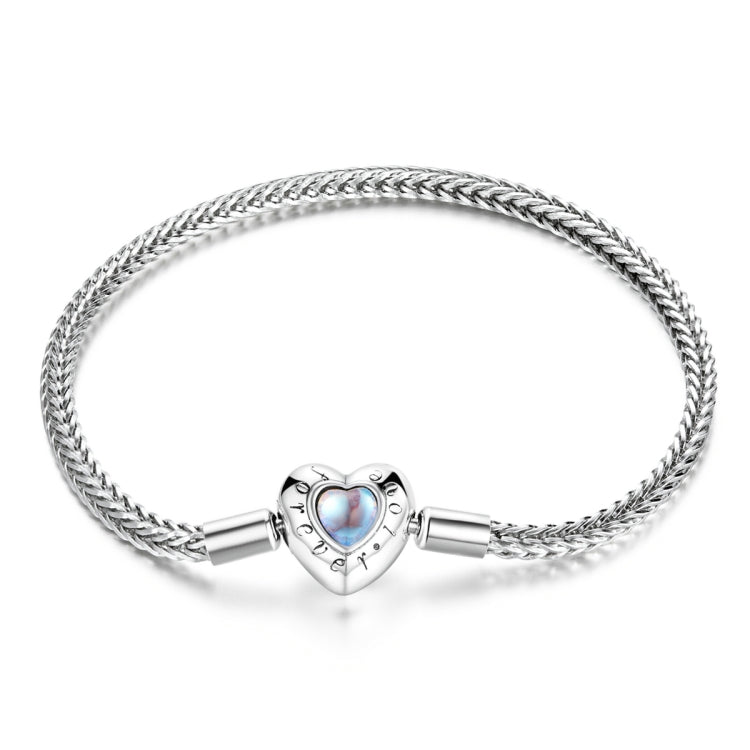 S925 Sterling Silver Heart Moonstone Bracelet Women Jewelry My Store