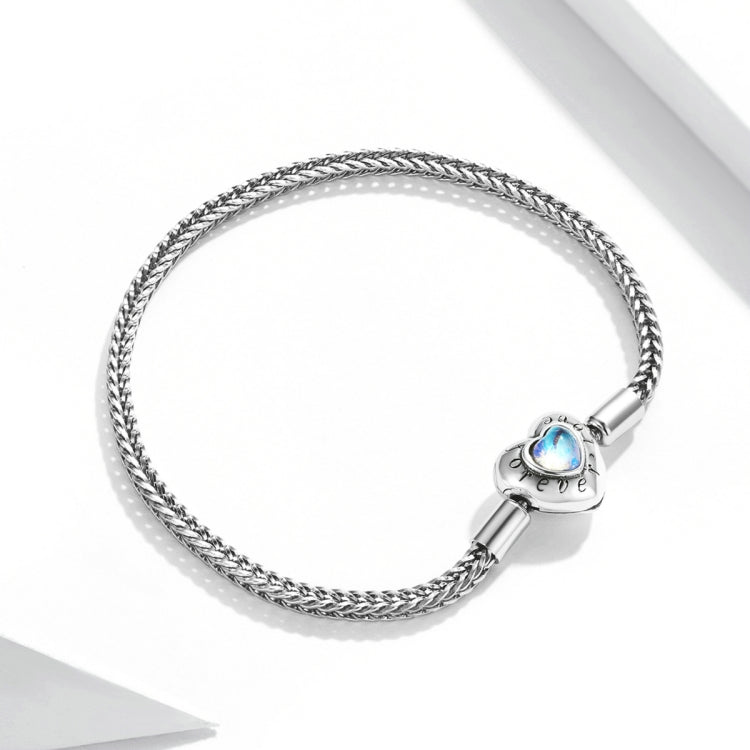 S925 Sterling Silver Heart Moonstone Bracelet Women Jewelry My Store