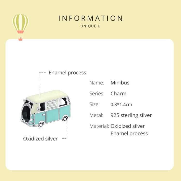 S925 Sterling Silver Mini Bus Beads DIY Bracelet Necklace Accessories Reluova