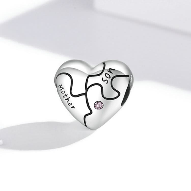 S925 Sterling Silver Heart Puzzle Beads DIY Bracelet Necklace Accessories Reluova