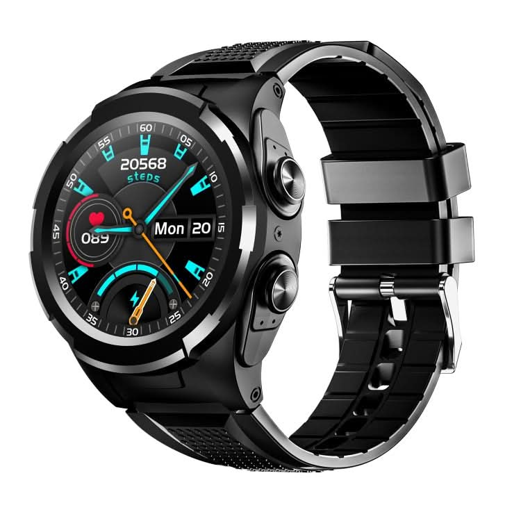 F6 1.28 inch IPS Screen 2 in 1 Bluetooth Earphone Smart Watch, Support Heart Rate & Blood Oxygen Monitoring / Bluetooth Music