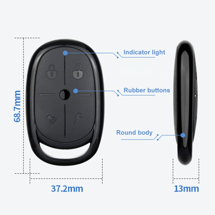 AK-K2000812 4-button Copy Style Electric Barrier Garage Door Battery Car Key Remote Controller