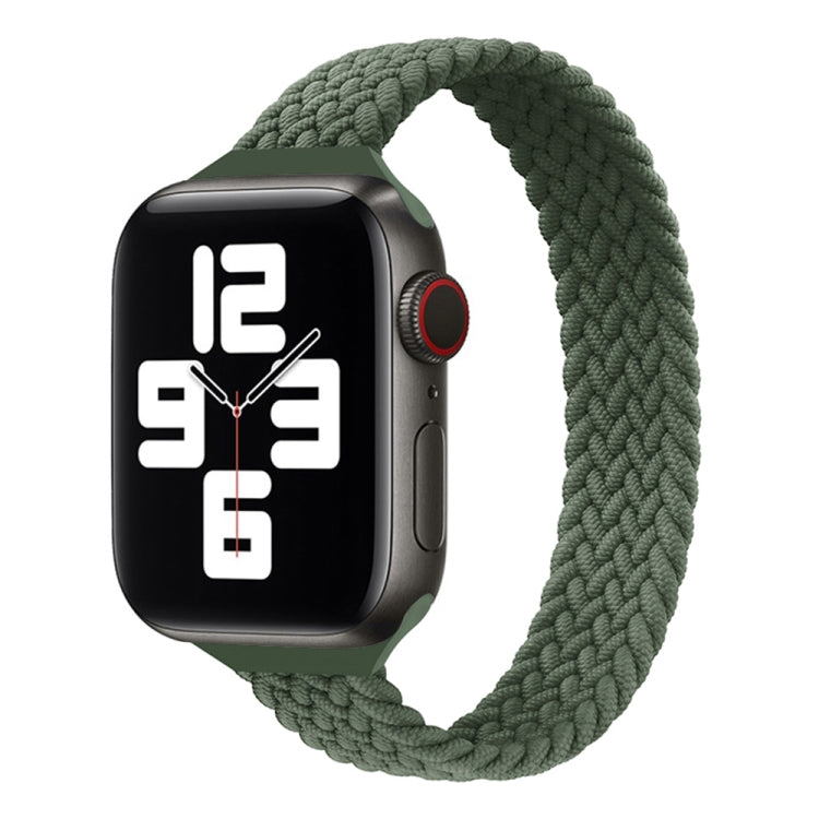 Small Waist Single Loop Nylon Braid Replacement Watchband For Apple Watch Series 7 45mm / 6&SE&5&4 44mm / 3&2&1 42mm