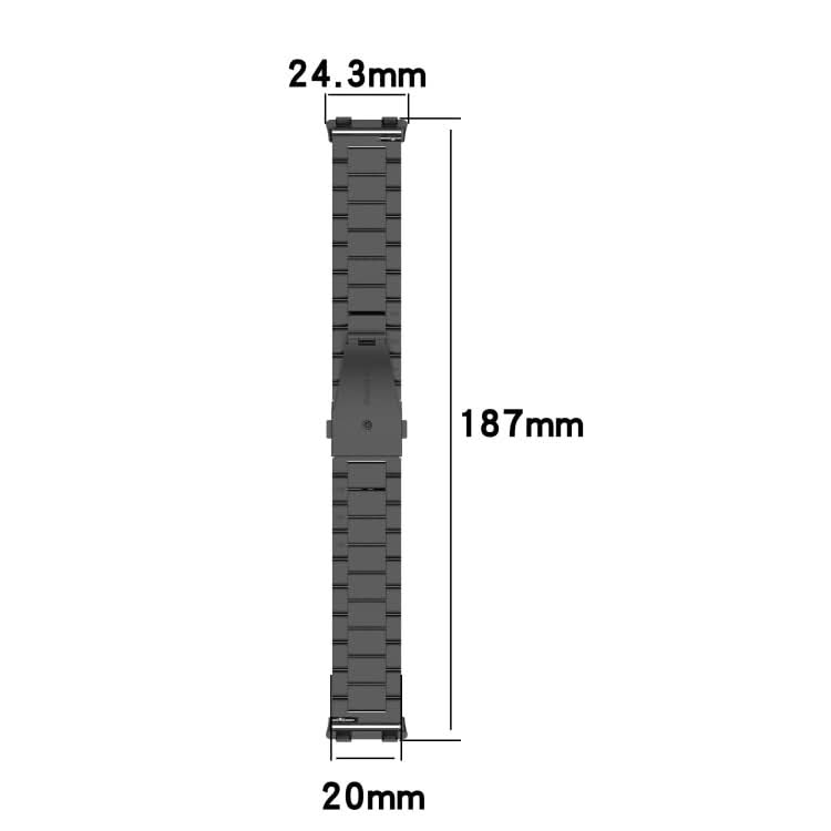 Stainless Steel Three-beads Replacement Strap Watchband