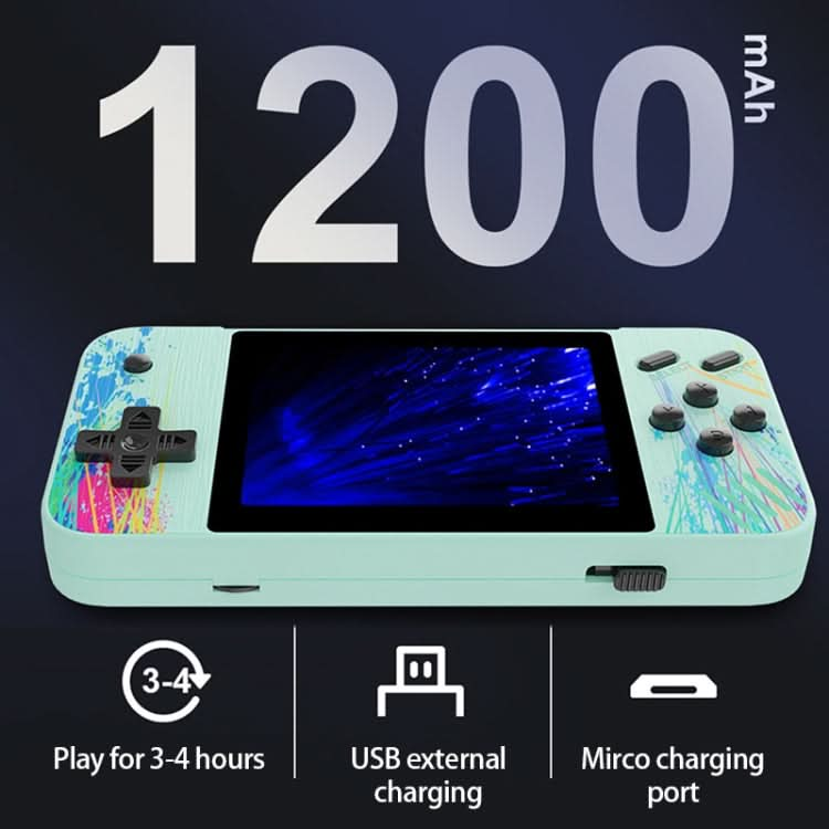 G3 Macaron 3.5 inch Screen Handheld Game Console for Dual Players Built-in 800 Games Reluova