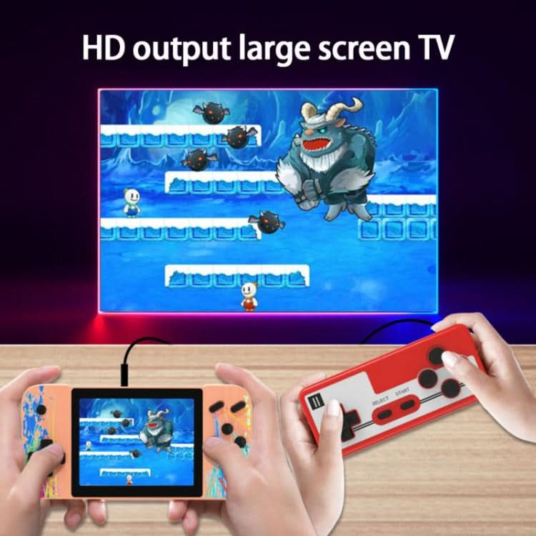 G3 Macaron 3.5 inch Screen Handheld Game Console for Dual Players Built-in 800 Games Reluova