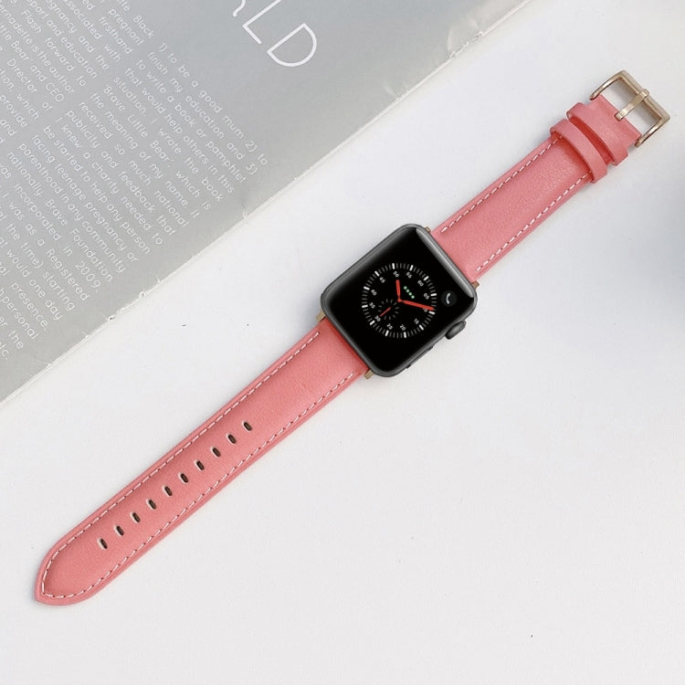 Sewing Leather Replacement Strap Watchband For Apple Watch Series