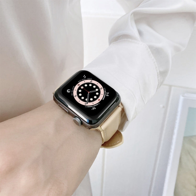 Sewing Leather Replacement Strap Watchband For Apple Watch Series