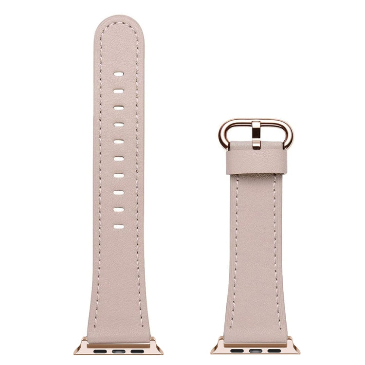 Classic Buckle Leather Replacement Strap Watchband For Apple Watch Series