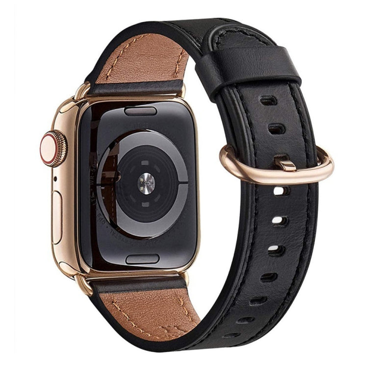 Classic Buckle Leather Replacement Strap Watchband For Apple Watch Series