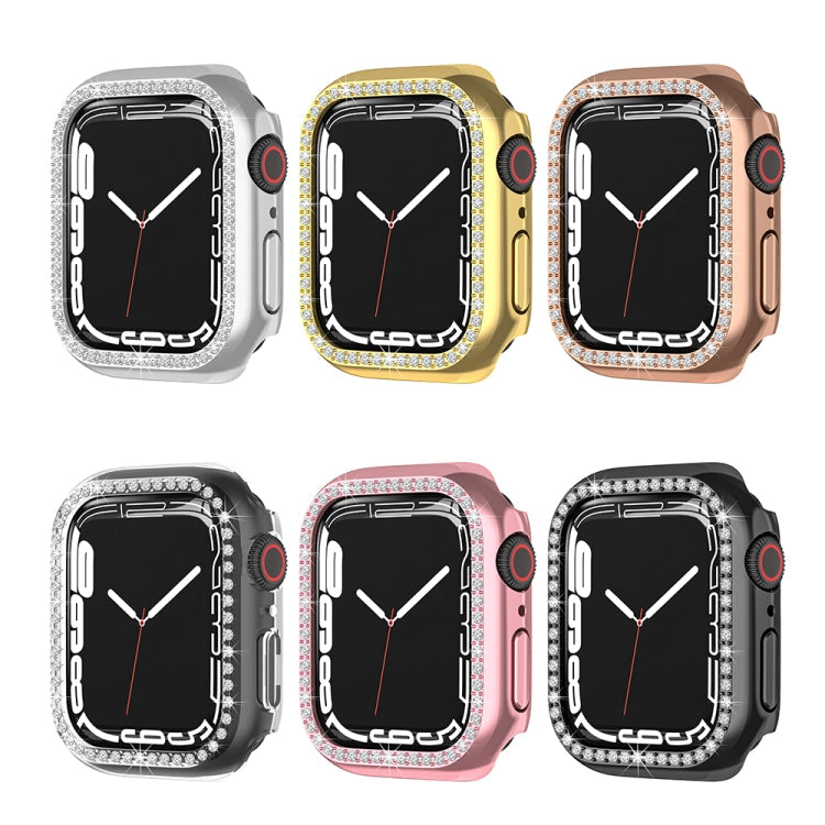 Electroplating PC Single Row Diamond Protective Case For Apple Watch Series