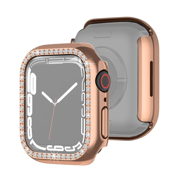 Electroplating PC Single Row Diamond Protective Case For Apple Watch Series