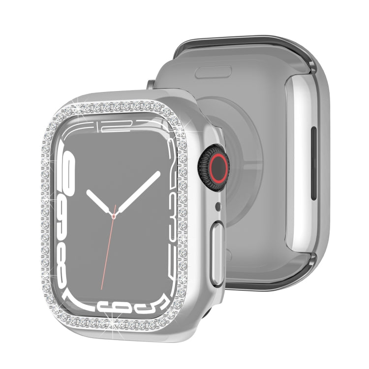 Electroplating PC Single Row Diamond Protective Case For Apple Watch Series