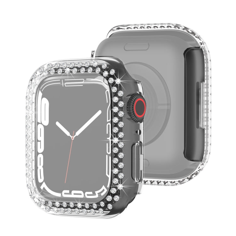 Electroplating PC Double Rows Diamond Protective Case For Apple Watch Series