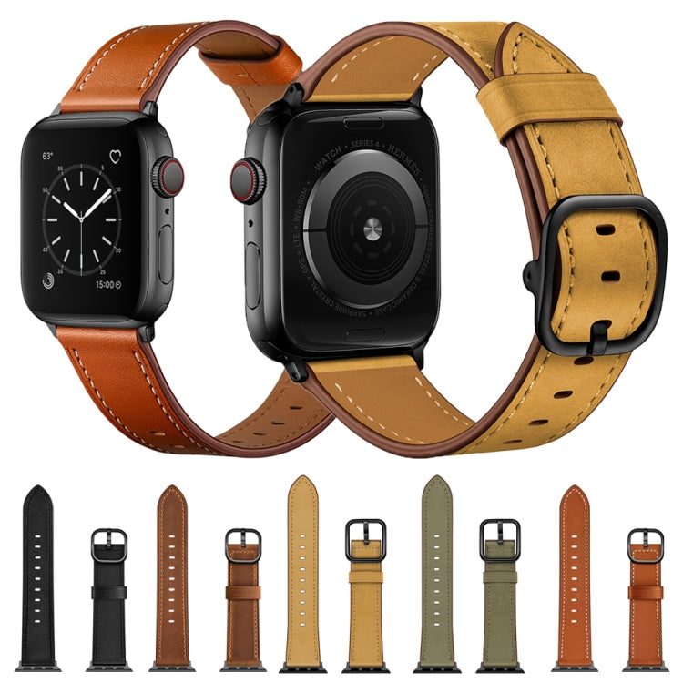 Leather Replacement Strap Watchband For Apple Watch Series