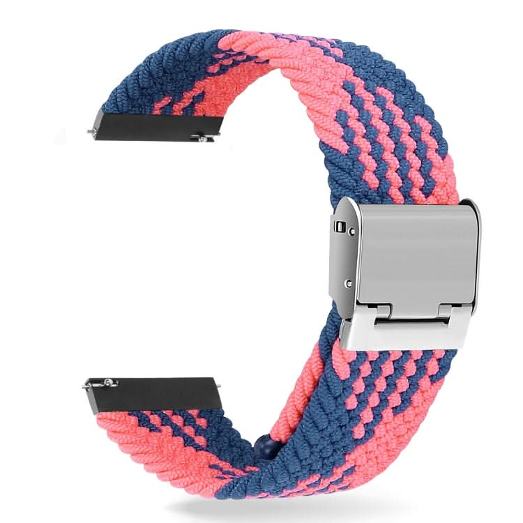 22mm Universal Nylon Braided Metal Buckle Strap