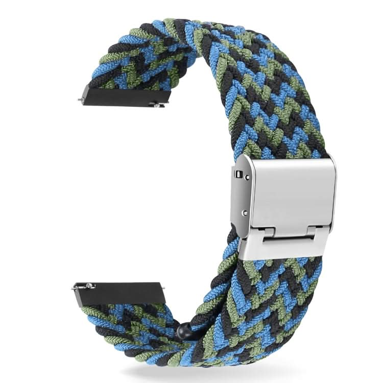 22mm Universal Nylon Braided Metal Buckle Strap